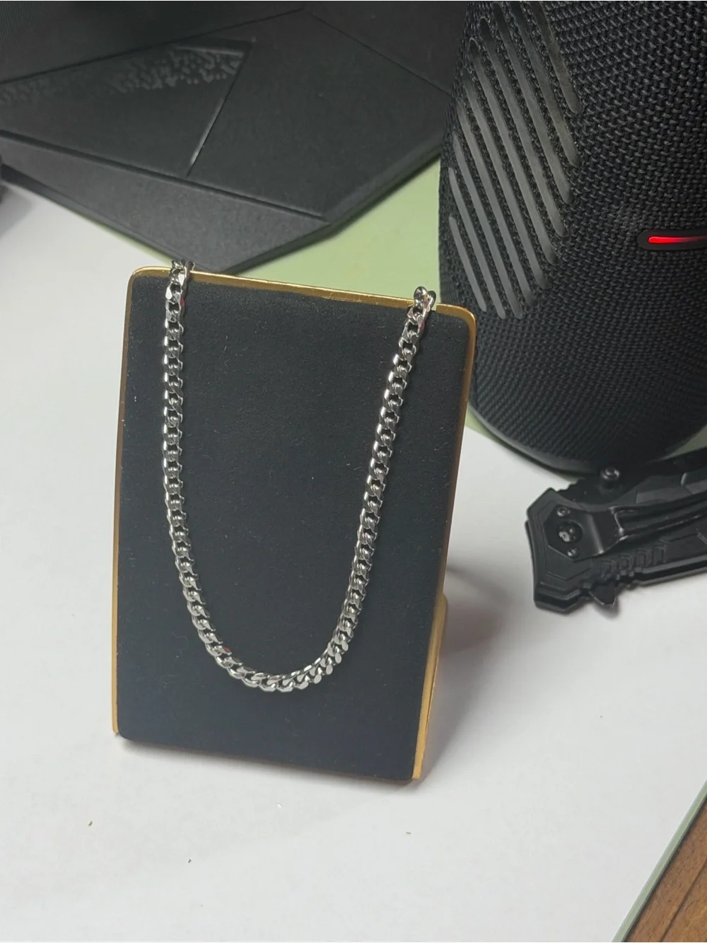 Silver Plated Cuban Link Necklace — 4mm